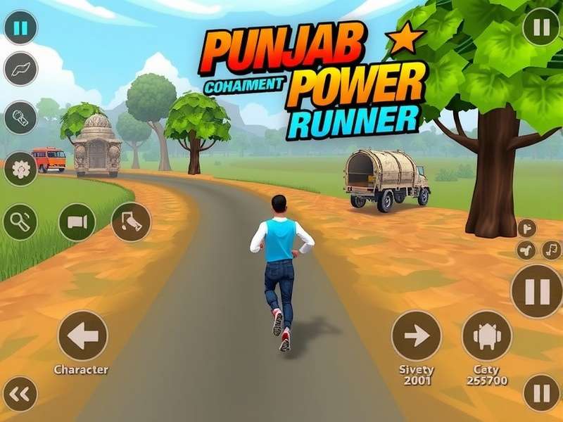 Punjab Power Runner character selection screen